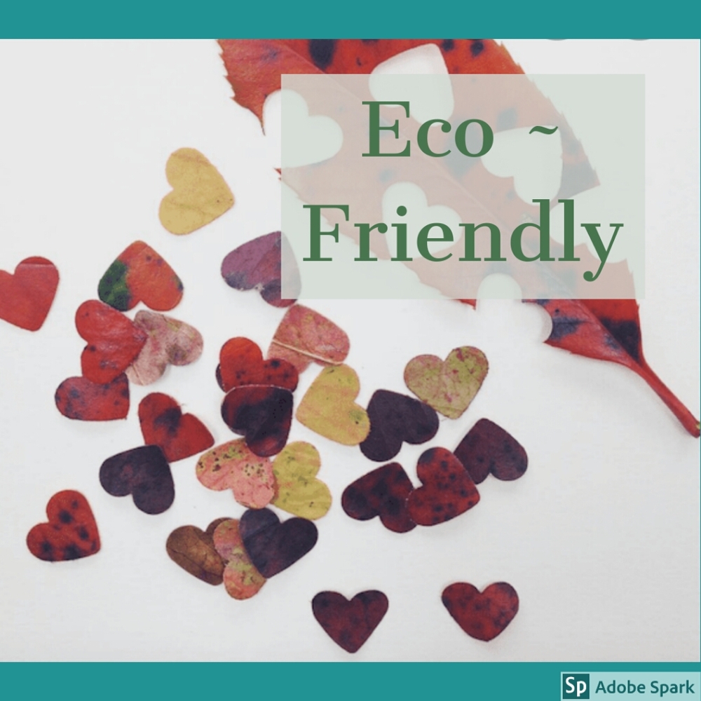 Eco Friendly Heart Confetti  (Leaves)